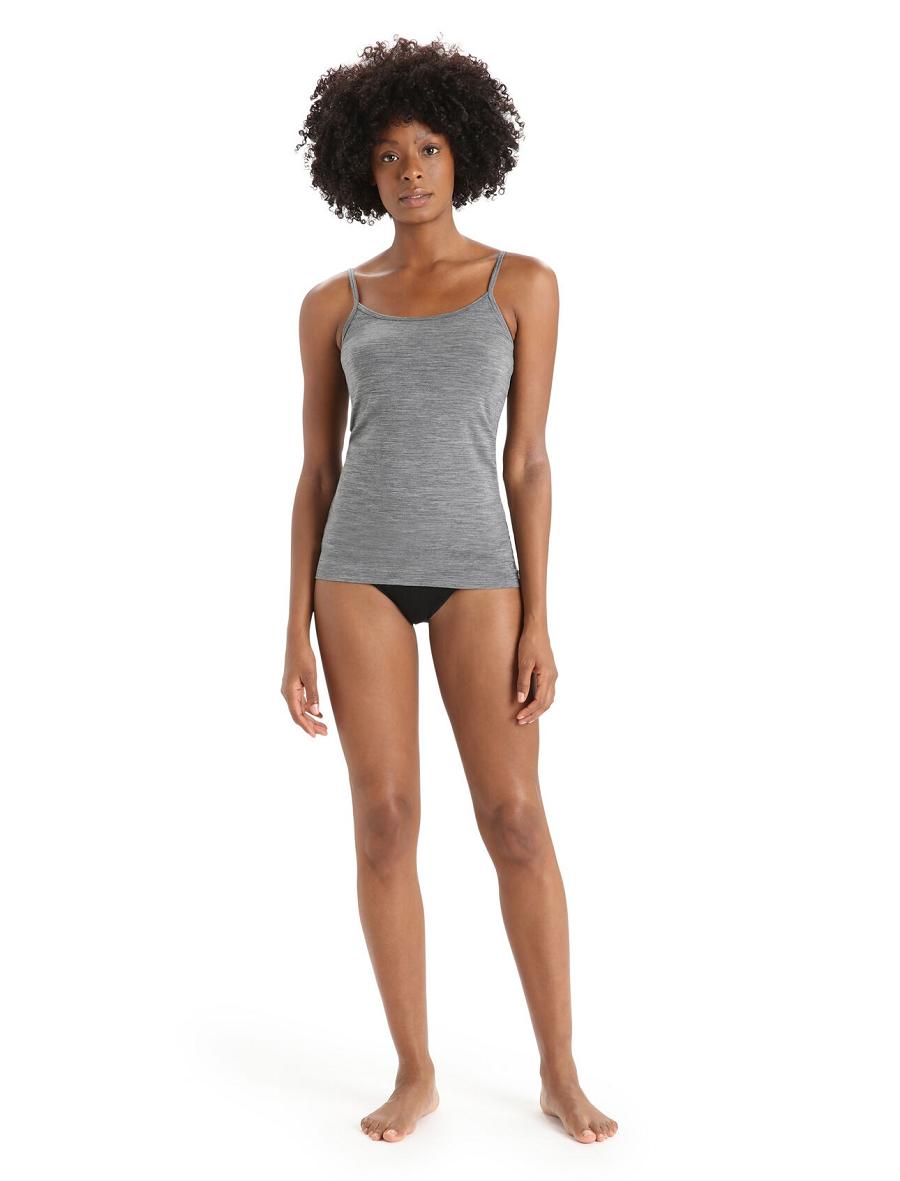 Gritstone Heather Icebreaker Merino Siren Cami Singlet Women's Underwear | AU 1697OKIR